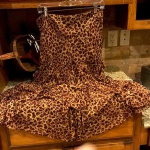 Lauren maxi silk skirt with ruffles on top of skirt.pull on/elastic at waist.